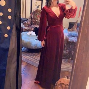 Custom Made Jonathan Kayne Velvet Wrap Dress